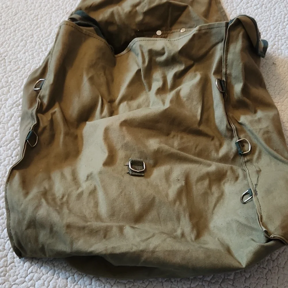 Vintage 80's Military American Camper Backback Gorpcore Distressed Grunge Retro